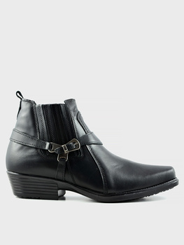 Męskie Skórzane Kowbojki Desque Czarne