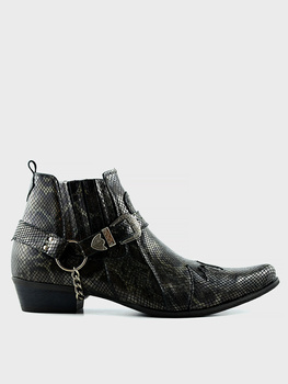 Męskie Skórzane Kowbojki Desque Czarne