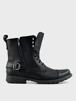 Męskie Skórzane Sztyblety ALEX Czarne