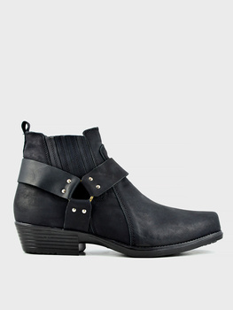 Męskie Skórzane Kowbojki Desque Czarne 414