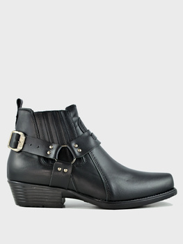 Męskie Skórzane Kowbojki Desque Czarne 414/1