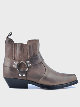 Męskie Skórzane Kowbojki brąz KG1